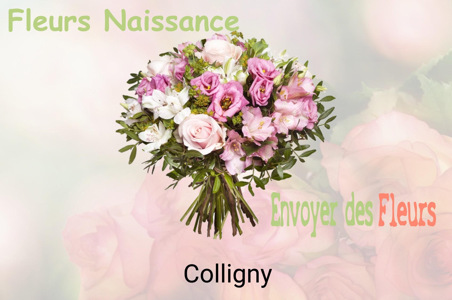 Bouquet de fleurs de naissance livré à Colligny
